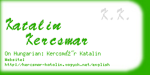 katalin kercsmar business card